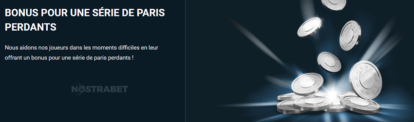 Bonus pour les séries de paris perdants sur 1xbet.sn