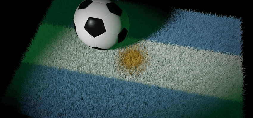 argentina football flag ball