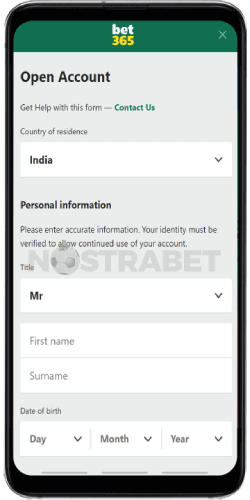 bet365 app registration India