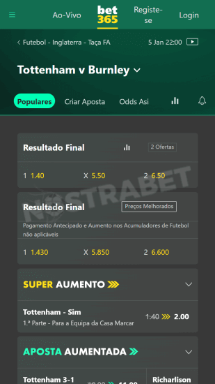 mercados de apostas bet365