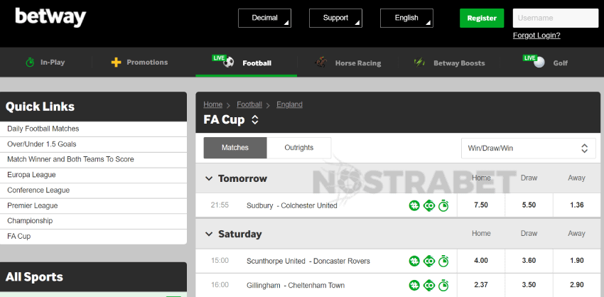 betway fa cup betting