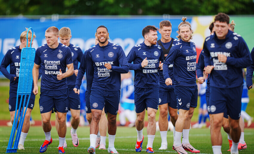 Denmark football team training