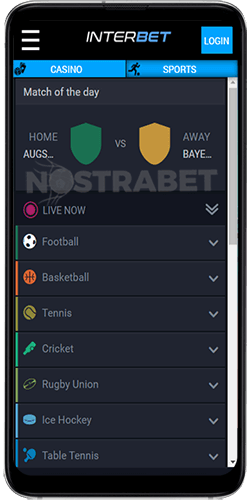 Interbet Mobile Version