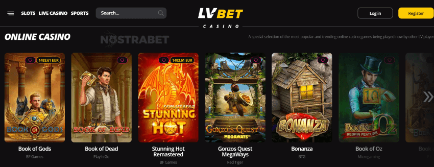 LVBET Casino Games