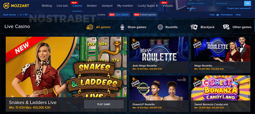 Mozzart Kenya Live Casino