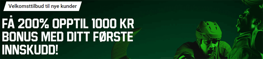 Unibet Norway 1000 kr bonus med ditt